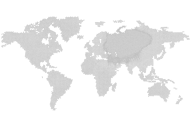 Global service coverage map